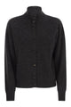 Peserico Cardigan With Buttons In Wool, Silk And Cashmere