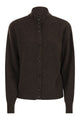 Peserico Cardigan With Buttons In Wool, Silk And Cashmere