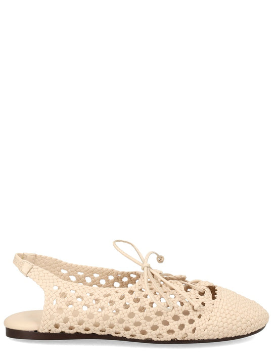 Hereu Ivory Leather Flats
