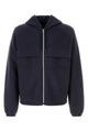 Prada Navy Blue Pile Jacket