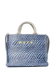 Marni Wavy Raffia-Effect Small Tote Bag