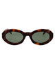 Saint Laurent Sunglasses Sl M136 002 Havana Havana Green 52/22/140
