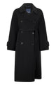 S Max Mara Long Black Coat With Belt