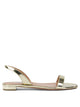 Aquazzura So Nude Flat Gold Polyester Polyurethane Thermoplastic Polyurethane Calf Leather Low Sandals