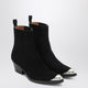 Sartore Black Suede Wax Ankle Boot