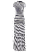 Self Portrait 'Navy Stripe Jersey Maxi' Dress