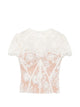 Self-Portrait Self-Portrait Lace-Overlay Sequin-Embellished Top