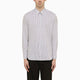 Pt01 White Viscose Striped Shirt