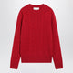 Ami Paris Red Merino Wool Sweater