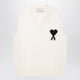 Ami Paris White Ami De Coeur Wool Vest