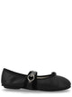 Repetto Black Calfskin Cotton Lambskin Rubber Flats