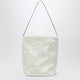 Valesque Bucket Tote Bag In White Velvet