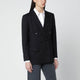 Vitovi Black Pinstripe Lurex Doublebreasted Jacket