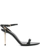 Tom Ford Shiny Leather Padlock Pointy Naked Sandals 85