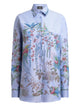 Etro Printed Oxford Nude Cotton Shirt