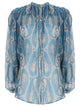 Etro Light Blue Paisley Silk Shirt