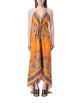 Etro Orange Straps Dress Multicolor