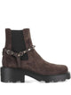 Valentino Beatle Rockstud Testa Di Moro Leather Boots