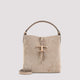 Tod's Mocha Clay Beige Suede Leather Bucket Bag
