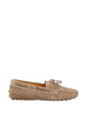 Tod's Women Taupe Suede Gommino Boat Loafers