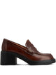 Tod's Leather Heeled Penny Loafers