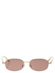 Brunello Cucinelli Titanium Sunglasses With Slim Square Frame