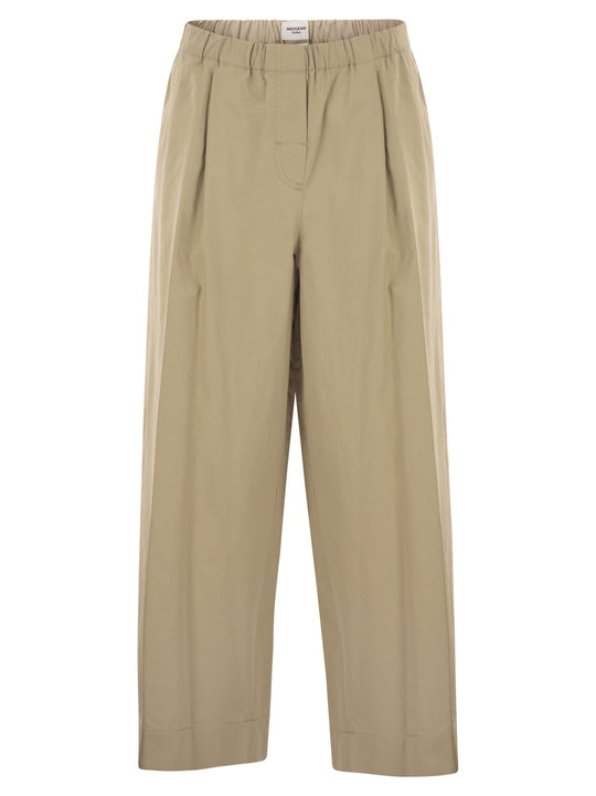 Weekend Maxmara Wkdlibero - Pure Cotton Wide-Leg Trousers