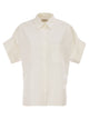 Weekend Maxmara Wkdtuono - Cotton Shirt With Printed Silk Back Panel