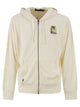 Polo Ralph Lauren Cotton Blend Zip Hoodie With Tropical Embroidery