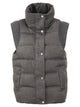 Peserico Padded Gilet With High Neck And Lurex Knit Details