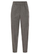 Peserico Virgin Wool And Cashmere Tapered Trousers With Elasticated Waistband