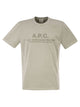 A.p.c. Organic Cotton T-Shirt With Logo Print