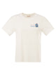 Mc2 Saint Barth Cotton T-Shirt With Embroidered Front Detail