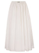 Fabiana Filippi Cotton Midi Skirt With Elasticated Waist And Fluid Silhouette