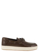 Hogan Leather Lace-Up Loafers With Raised Rubber Sole