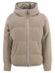 Brunello Cucinelli Sparkling English Coast Cashmere Knit Jacket With Hood And Shiny Zip Pull