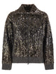 Brunello Cucinelli Dazzling Dégradé Embroidery Mohair And Wool Cardigan