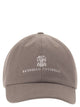 Brunello Cucinelli Baseball Cap In Garment-Dyed Twisted Cotton Gabardine With Embroidered Logo