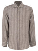 Brunello Cucinelli Easy Fit Striped Linen Shirt