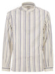Brunello Cucinelli Easy Fit Shirt With Mandarin Collar And Geometric Embroidery