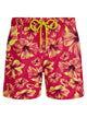 Vilebrequin Swim Shorts With Hibiscus Print And Matching Pouch
