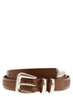 Brunello Cucinelli Calfskin Belt With Woven Decoration