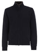 Herno Pure Wool Knit Jacket With High Collar And Faux Fur Lining