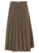 Brunello Cucinelli Pleated Wool Midi Skirt