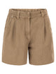 Brunello Cucinelli Cotton And Linen Shorts With Jewellery