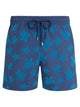 Vilebrequin Swim Shorts With Tonal Blue Turtle Print