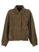 Brunello Cucinelli Suede Leather Bomber Jacket