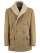 Brunello Cucinelli Double-Breasted Shearling Coat