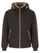 Brunello Cucinelli Padded Hooded Bomber Jacket With Shearling Details