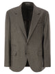 Brunello Cucinelli Prince Of Wales Wool And Cashmere Blazer With Tailored Construction